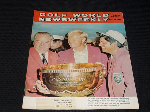 1971 NOVEMBER 23 GOLF WORLD NEWSWEEKLY MAGAZINE - TREVINO & NICKLAUS - E 6004