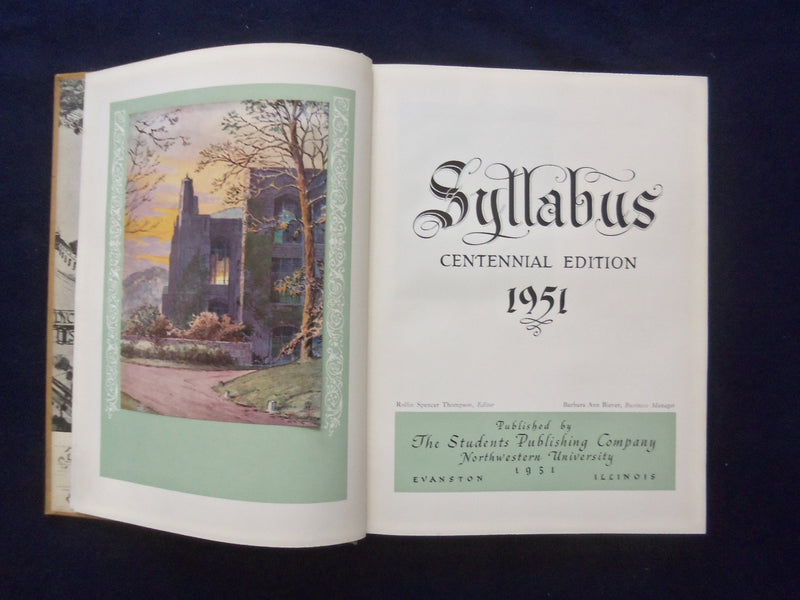 1951 CENTENNIAL SYLLABUS NORTHWESTERN UNIVERSITY YEARBOOK - EVANSTON, IL-YB 3044