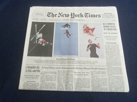 2022 FEBRUARY 6 NEW YORK TIMES -JAN 6 COMMITTEE BORROWS TACTICS OF A PROSECUTION
