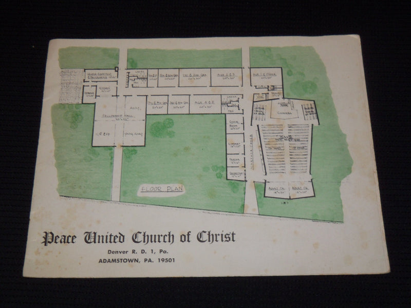 1960'S PEACE UNITED CHURCH OF CHRIST ADAMSTOWN BOOK - J 8092