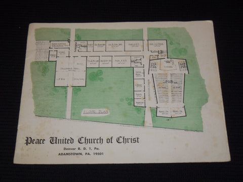 1960'S PEACE UNITED CHURCH OF CHRIST ADAMSTOWN BOOK - J 8092