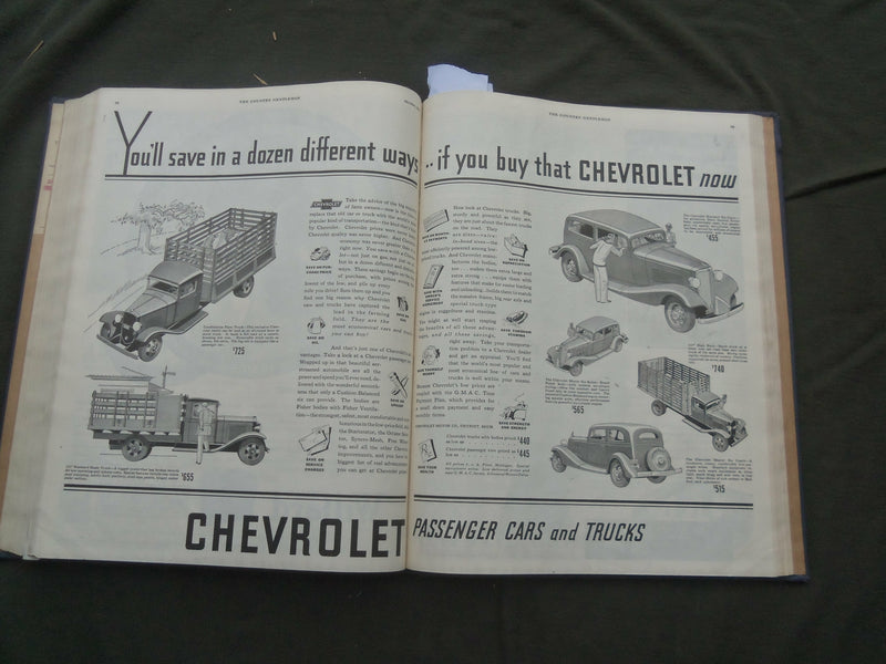 1933 JANUARY-DECEMBER COUNTRY GENTLEMAN BOUND MAGAZINE VOLUME -NICE ADS - R 731T