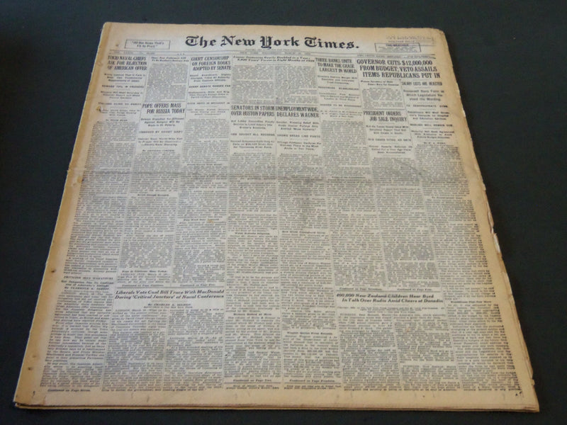 1930 MARCH 19 NEW YORK TIMES - SENATORS IN STORM OVER HUSTON PAPERS - NT 5651