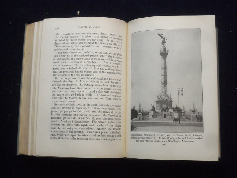 1931 CARPENTER'S NEW GEOGRAPHICAL READER-NORTH AMERICA- HARDCOVER BOOK - KD 8460
