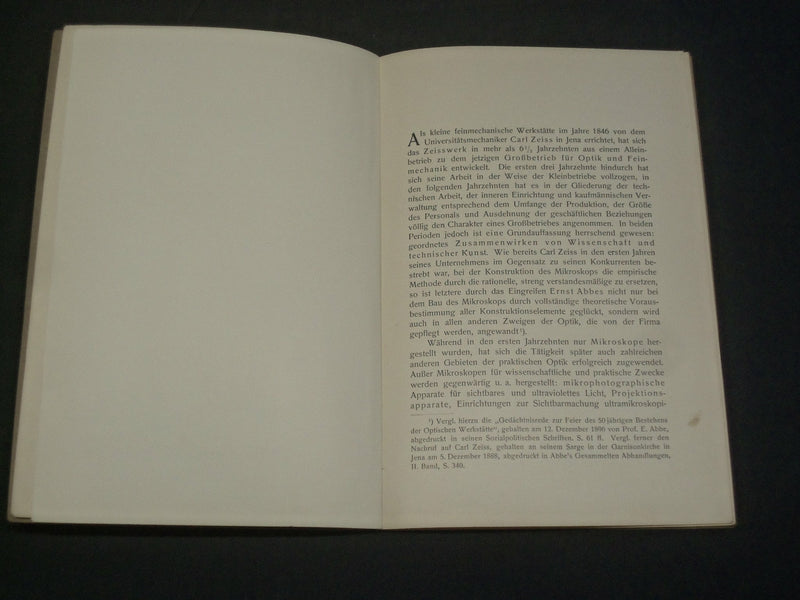 1913 DAS ARBEITSVERHALTNIS IM JENAER ZEISSWERK BOOK - FIFTH EDITION - J 5928
