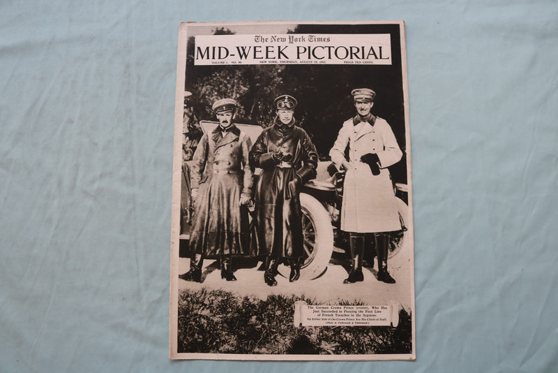 1915 AUG 19 NEW YORK TIMES MID-WEEK PICTORIAL - GERMAN CROWN PRINCE - NP 9148
