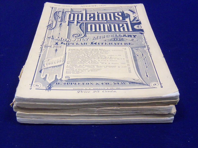 1876 APPLETON'S JOURNAL NEW SERIES LOT OF 5 ISSUES - WILLIAM RICHARD - WR 692
