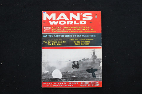 1962 FEB MAN'S WORLD MAGAZINE - GREATEST RESCYE PHOTOS COVER - E 10668