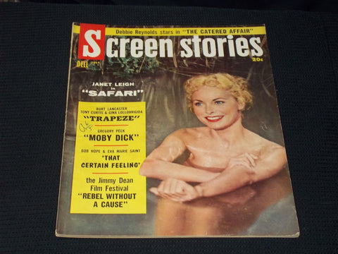 1956 JULY SCREEN STORIES MAGAZINE - JANET LEIGH FRONT COVER - E 14089