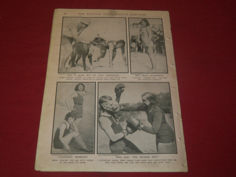 1922 APRIL 15 THE NATIONAL POLICE GAZETTE MAGAZINE - BASEBALL PHOTOS - B 5738