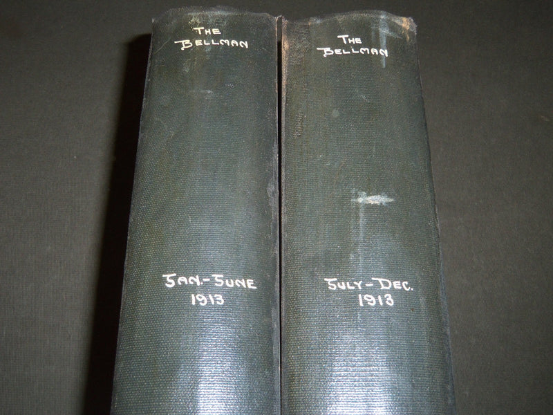1913 THE BELLMAN MAGAZINE BOUND VOLUME LOT OF 2 COMPLETE YEAR - PHOTOS - R 423