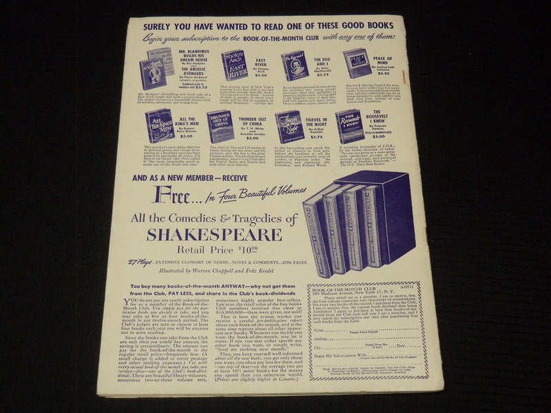 1947 NOVEMBER THE WRITER MAGAZINE - B. J. CHUTE - RITA WEIMAN - K 1043