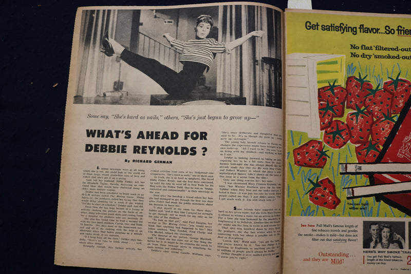 1959 MAY 3 AMERICAN WEEKLY MAGAZINE - DEBBIE REYNOLDS COVER - LOT OF 2 - E 23281