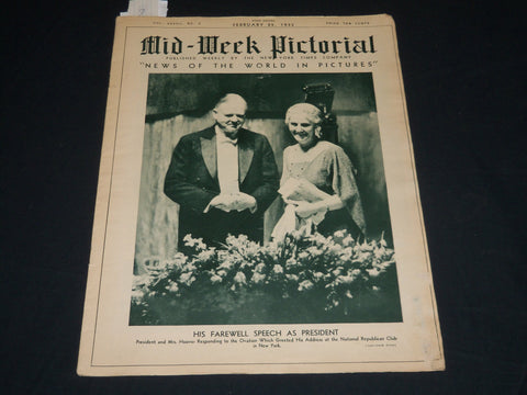 1933 FEBRUARY 25 MID-WEEK PICTORIAL MAGAZINE SECTION - HOOVER - GEHRIG - NP 4526