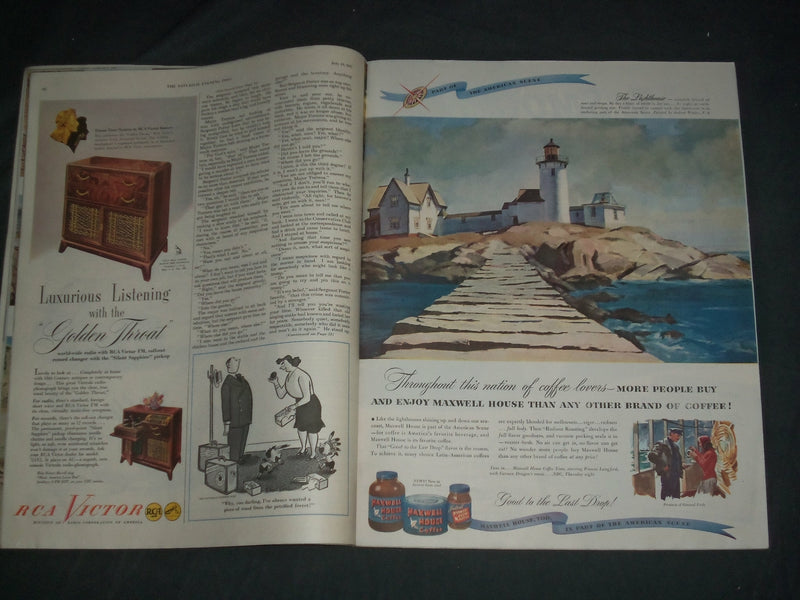 1947 JULY 19 THE SATURDAY EVENING POST MAGAZINE - ILLUSTRATED COVER - SP 2477P