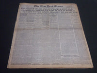 1919 JULY 9 NEW YORK TIMES - PRESIDENT HOME CALLS PEACE A JUST ONE - NT 6649