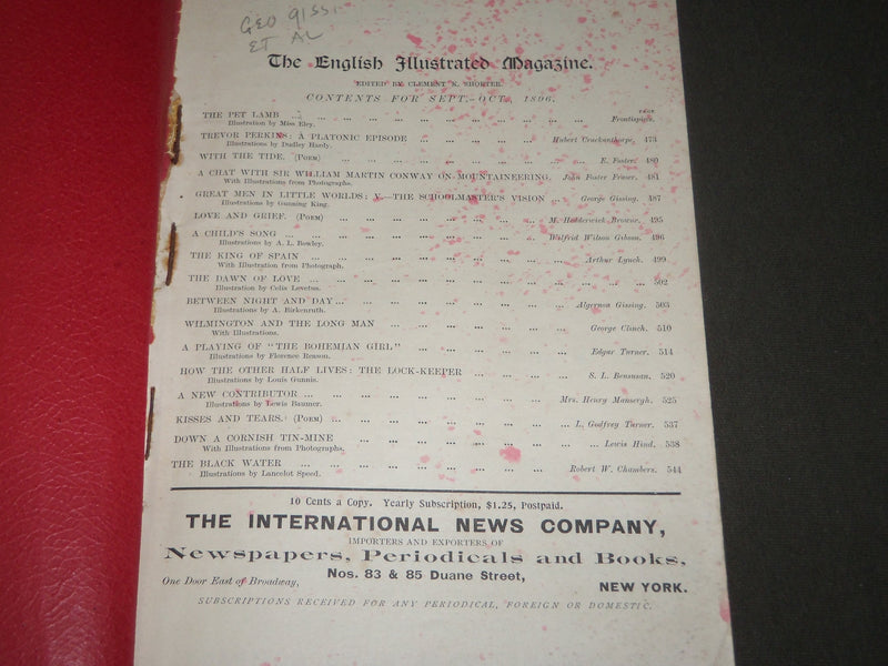 1897 FEBRUARY THE ENGLISH ILLUSTRATED MAGAZINE - GREAT ILLUSTRATIONS - J 3467