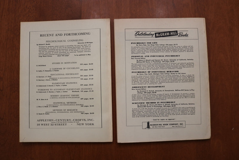 1945-1955 PSYCHOLOGICAL ABSTRACTS MAGAZINE - LOT OF 6 - O 3920