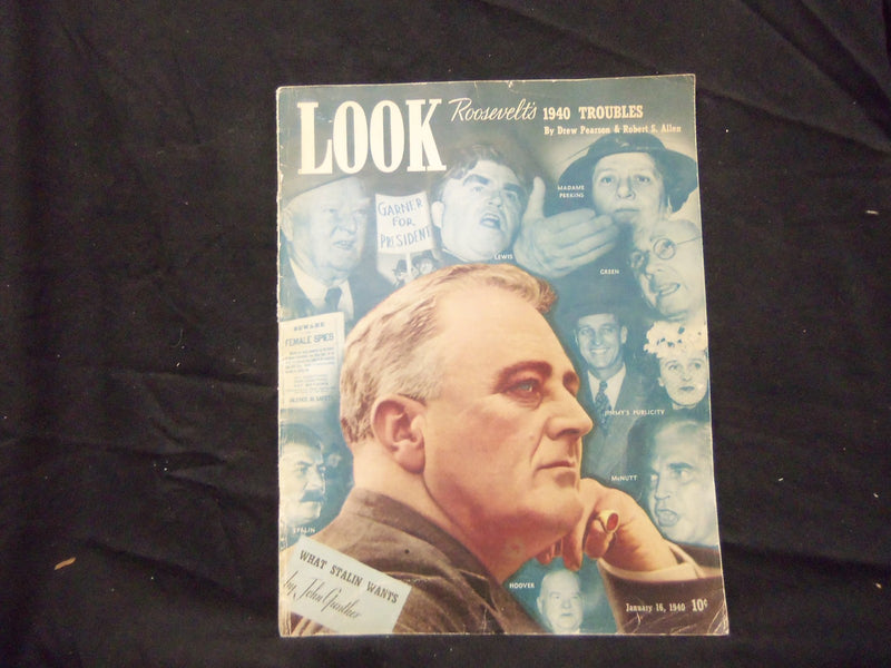 1940 JANUARY 16 LOOK MAGAZINE - FRANKLIN ROOSEVELT - ST 1447