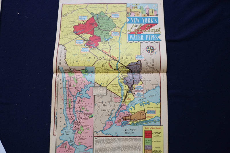 1940 MAY 5 SUNDAY NEWS PICTURE NEWSPAPER-GRACE MOORE-NYC WATER PIPES MAP-E 22708