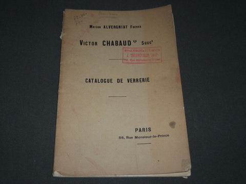 1900 VICTOR CHABAUD FRENCH CATALOGUE ILLUSTRÉ DE VERRERIE - FR 632