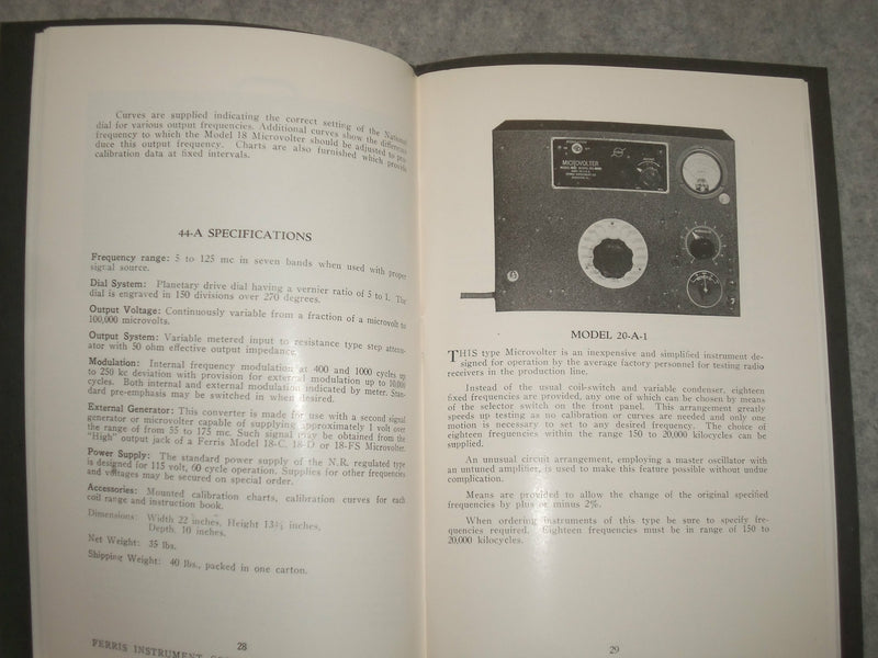 FERRIS INSTRUMENT COMPANY CATALOGUE NO. 49 - J 6345
