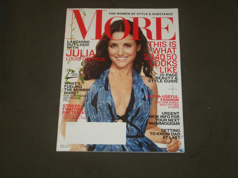 2013 APRIL MORE MAGAZINE - JULIA LOUIS-DREYFUS COVER - B 2335