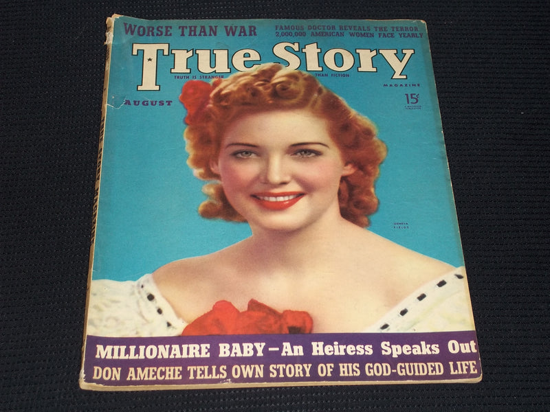 1939 AUGUST TRUE STORY MAGAZINE - GENEVA FIELDS FRONT COVER - E 15088