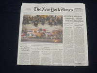 2020 SEPTEMBER 20 NEW YORK TIMES - NATION MOURNS GINSBURG, TRUMP VOWS NOMINATION