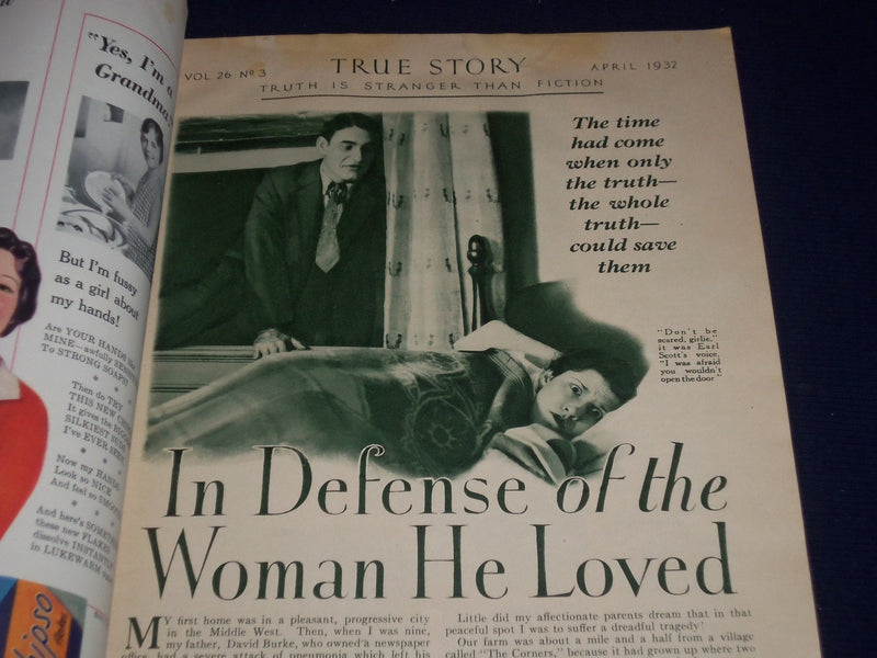 1932 APRIL TRUE STORY MAGAZINE - GREAT COVER & PHOTOS - J 640