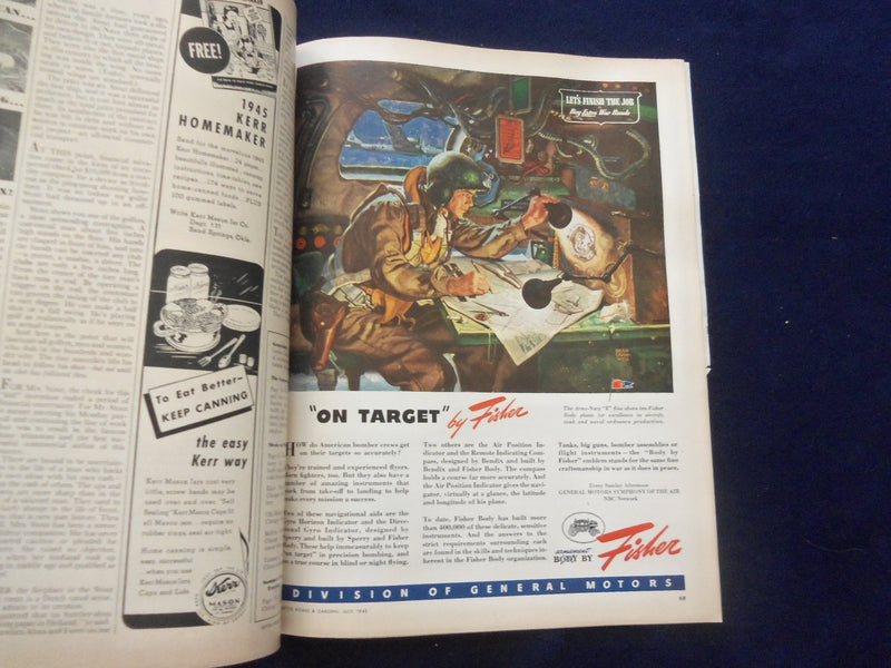 1945 JULY BETTER HOMES & GARDENS MAGAZINE - NICE ILLUSTRATED COVER - SP 6118I