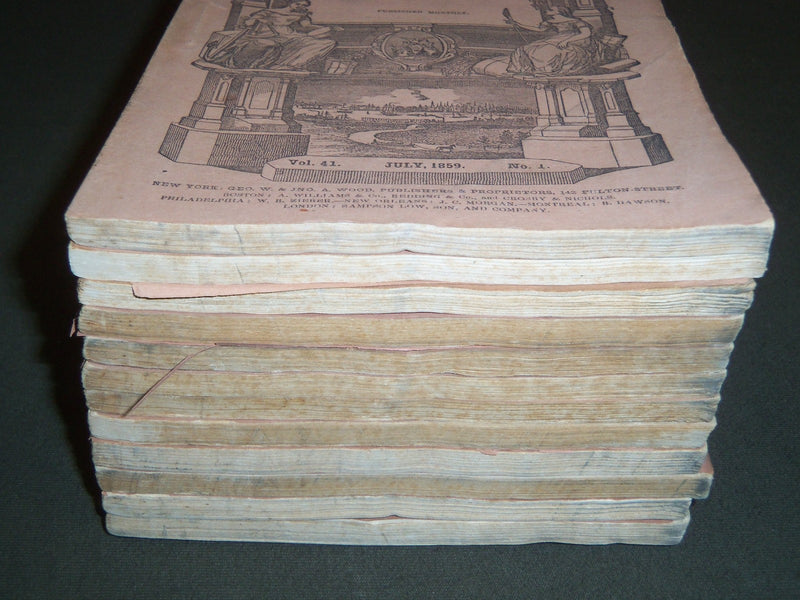 1859 HUNT'S MERCHANTS MAGAZINE AND COMMERCIAL REVIEW LOT OF 12 - WR 340C