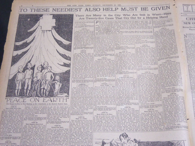 1925 DEC 20 NY TIMES DRAMA SECTION - 100 NEEDIEST CASES - NEYSA MCMEIN - NT 7066