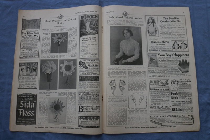 1912 AUG THE MODERN PRISCILLA MAGAZINE - ILLUSTRATIONS, STORIES & ADS - SP 4782I