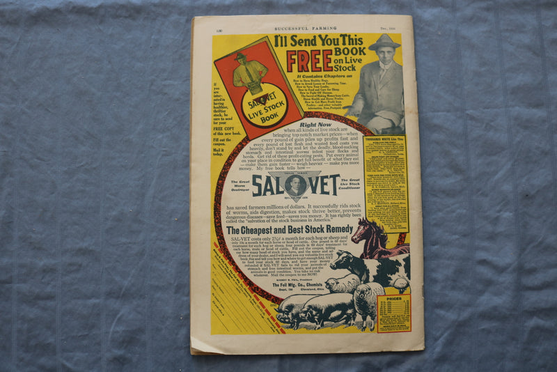 1916 DEC SUCCESSFUL FARMING MAGAZINE - GREAT COVER, ARTICLES & ADS - ST 1000L