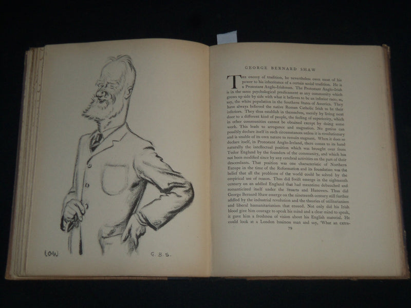 1928 LIONS AND LAMBS BOOK BY LOW & LYNX - GREAT ILLUSTRATIONS - KD 5478