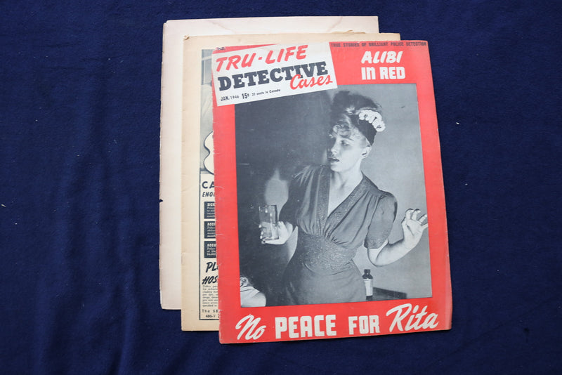 1946 JANUARY TRU-LIFE DETECTIVE CASES MAGAZINE - ALIBI IN RED COVER - E 22115