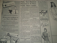 1941 DEC 11 PHILADELPHIA INQUIRER NEWSPAPER - JAP BATTLE SHIP ON FIRE - NT 7510