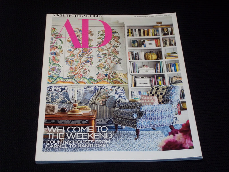 2018 JUNE ARCHITECTURAL DIGEST MAGAZINE - THE WEEKEND FRONT COVER - E 3528