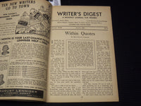 1938 AUGUST WRITER'S DIGEST MAGAZINE - ERLE STANLEY GARDNER - K 1032