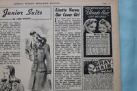 1944 MARCH 12 SUNDAY MIRROR NEWSPAPER MAGAZINE SECTION - LISETTE VEREA - NP 9086
