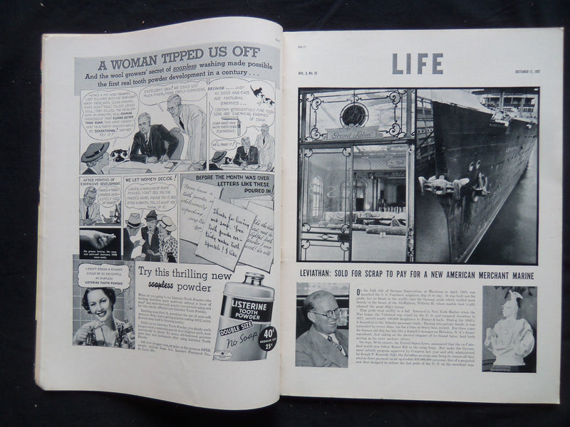 1937 OCTOBER 11 LIFE MAGAZINE - NO. 1 TROJAN - L 47