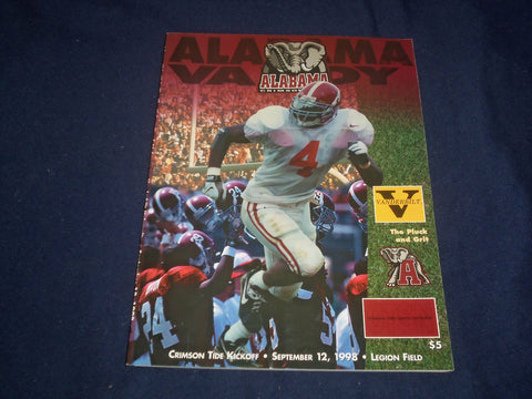 1998 SEPTEMBER 12 UNIVERSITY OF ALABAMA VS VANDERBILT FOOTBALL PROGRAM- ST 4137T