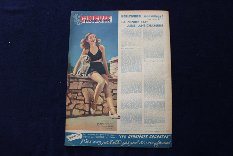 1947 OCT 28 CINEVIE MAGAZINE - ERROL FLYNN - FRENCH COVER - E 23898
