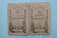 1860-1867 BALLOU'S MONTHLY MAGAZINE - LOT OF 9 - O 3978