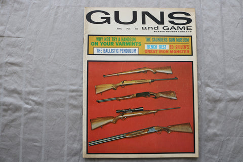 1966 APRIL GUNS AND GAME MAGAZINE - THE BALLISTIC PENDULUM COVER - ST 3400H