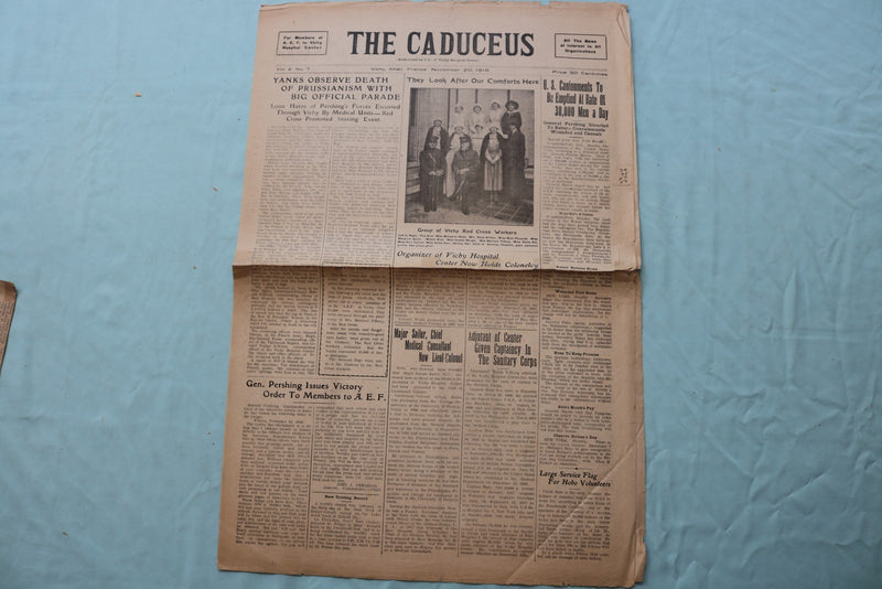 1918 THE CADUCEUS VICHY (FRANCE) HOSPITAL NEWSPAPER - LOT OF 2 - NP 9067