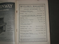 1910 SEPTEMBER MCCLURE'S MAGAZINE - STORIES, ILLUSTRATIONS & ADS - B 4601