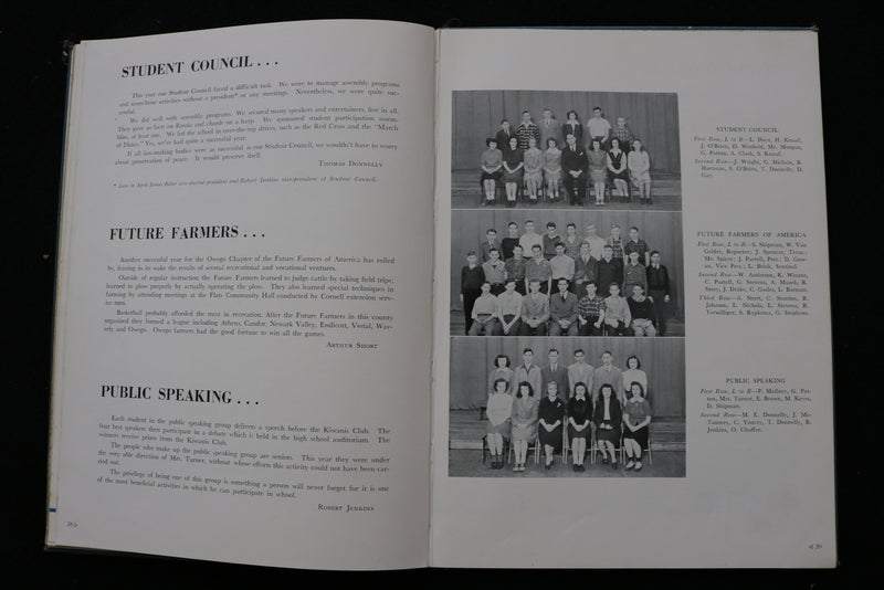1946 TOM TOM OWEGO FREE ACADEMY YEARBOOK - OWEGO NEW YORK - HARDCOVER - YB 3482