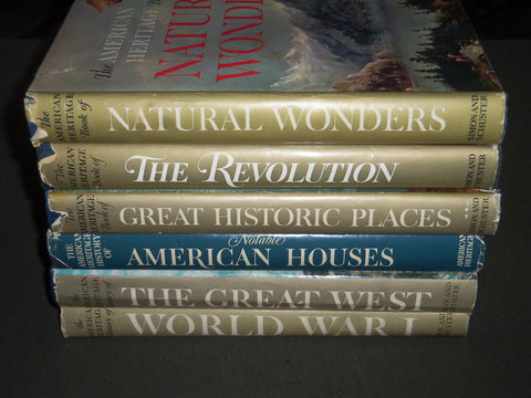 1957-1971 THE AMERICAN HERITAGE BOOK LOT OF 6 - NICE ILLUSTRATIONS - KD 5I